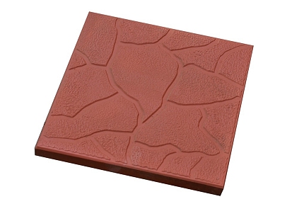 Плитка тротуарная 300*300*30, рисунок тучка, красная - №1