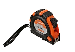 Рулетка 5м Х 19мм с 2-х сторон.шкалой,усил.магнит,обрезиненный корпус,2-ой зацеп,Sturm!(Распродажа)