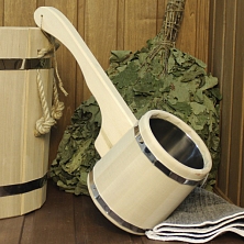 Ковш "Емеля" 1,2л с нерж вст (короткая ручка) (ЕН-К)