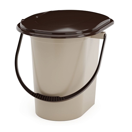 Ведро-туалет 17-18л бежевый - №1