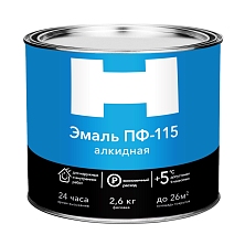 Эмаль ПФ-115 ЧЕРНАЯ 2,6кг "Н" (Распродажа)