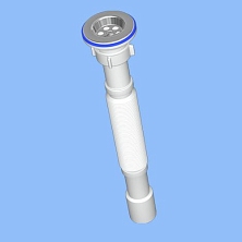 Сифон гофрированный удлинённый 1 1/2"х40/50 (G116)