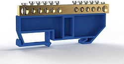 Шина нулевая на DIN-изоляторе 6х9мм 12 отвер. латунь TOKOV ELECTRIC TKE-BCB-69-12-DIN/N
