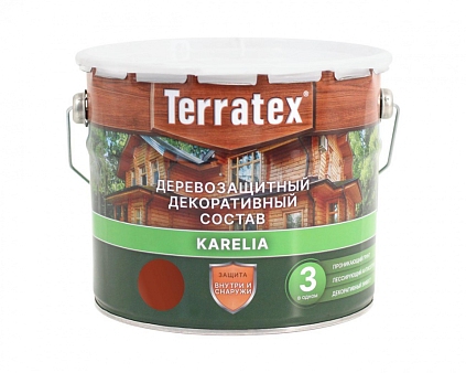 Деревозащитный состав Terratex KARELIA КРАСНОЕ ДЕРЕВО 3л - №1