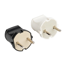 Вилка прямая без заземления белая 6А 250В AVP6-10 EKF