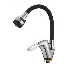 Смеситель для кухни однорычажный, гибкий излив Черный (D150422-1Т) с/г D-Lin