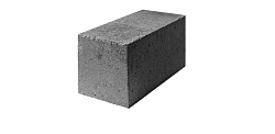 Блок (398*198*188) серый фундаментный полнотелый УЦЕНКА