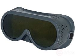 Очки затемненные газосварщика №5 серый корпус, прямая вентиляция (Распродажа)