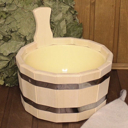 Шайка одноручная 5л с пластмассовой вставкой - №1