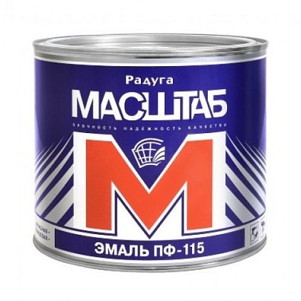Эмаль ПФ-115 ЖЕЛТАЯ 1,8кг МАСШТАБ - №1