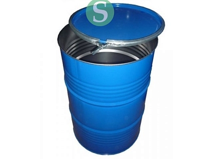 Бочка с крышкой круглая металлическая - №1