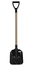Лопата НАРОДНАЯ совковая песочная (тип2) рельсовая сталь с черенком и V-ручкой