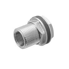 Штуцер (врезка) в бак (емкость) с прокладкой 1" латунь MPF