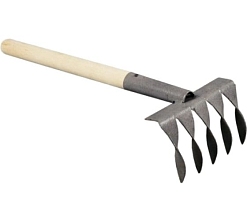 Грабли 5-ти зубые витые с черенком  ГВ-5