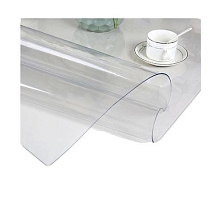 Клеенка силиконовая CRYSTAL прозрачная без рисунка 100% ПВХ шир.0,8м толщ.0,8мм