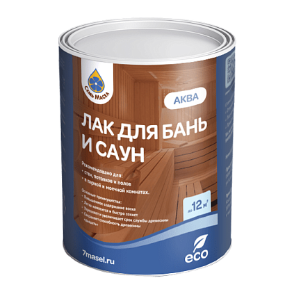 Лак для бань и саун Аква 1л (Распродажа) - №1