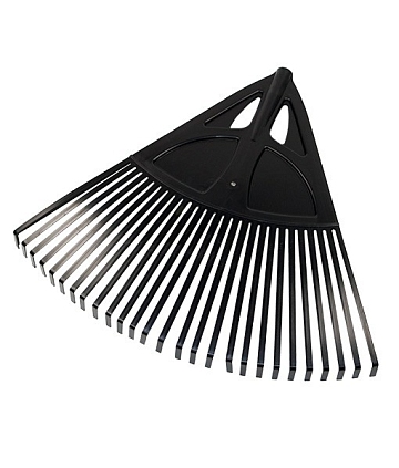 Грабли веерные пластмассовые 23 зуб. "Гардения" черные 500мм - №1