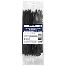 Хомут кабельный нейлоновый черн. 4.8х400 (уп.100шт) TOKOV ELECTRIC TKE-HNS-4.8-400-B/100