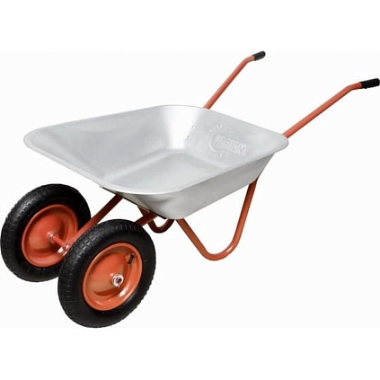 Тачка садовая двухколесная, 85 литров, 2 пневматических колеса - №1