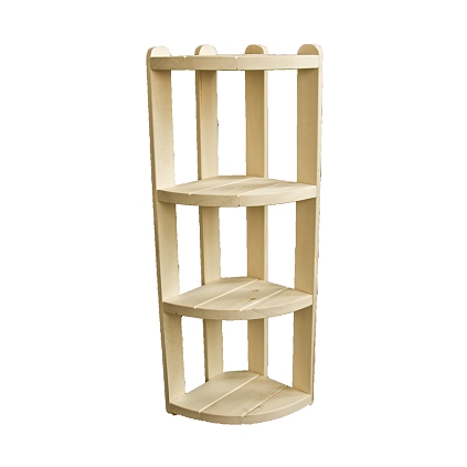 Полка угловая (осина) на 3 полки Каскад - №1