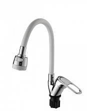 Смеситель для кухни однорычажный, гибкий излив Белый (А5040-3Т) c/r Ammore(D-Lin)