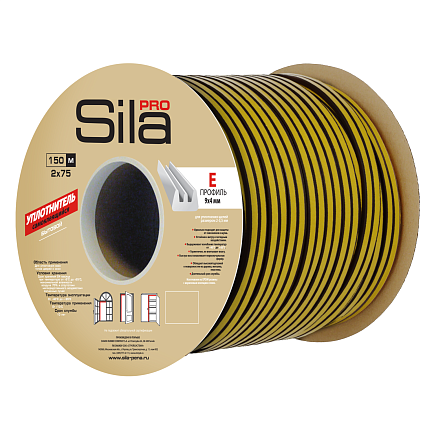 Уплотнитель SILA HOME Е-профиль, белый - №1