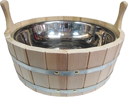 Шайка двуручная 15л с нержавеющей вставкой (ШН-15)