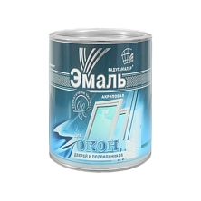 Эмаль акриловая для окон, дверей и подоконников БЕЛАЯ 0,9кг