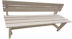Лавка со спинкой 1,5 м (осина)