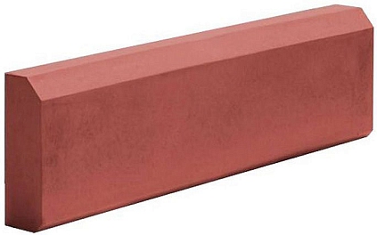 Бордюр тротуарный 1000*210*80, красный - №1