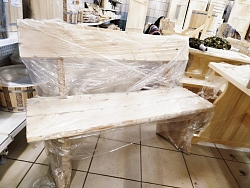 Лавка со спинкой "Грация" 1,5м без покрытия