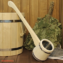 Ковш "Емеля" 0,5л с нерж вст (длинная ручка) (ЕН-05Д)