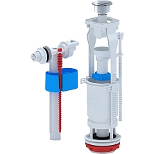 Арматура для бачка бок. подв, резьба пластик 1/2, кнопка белая, эконом (WC6050)