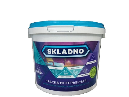 Краска акриловая ИНТЕРЬЕРНАЯ 13кг Skladno - №1