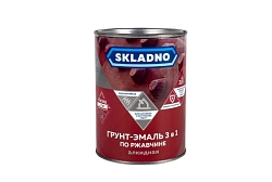Грунт-эмаль 3в1 КОРИЧНЕВАЯ 0,8 кг Skladno