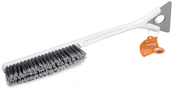 Щетка от снега и льда с мягкой распушённой щетиной (52 см) + съемный скребок