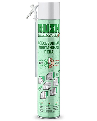 Пена монтажная RUSH ENERGY FLEX бытовая всесезонная 1000мл. - №1