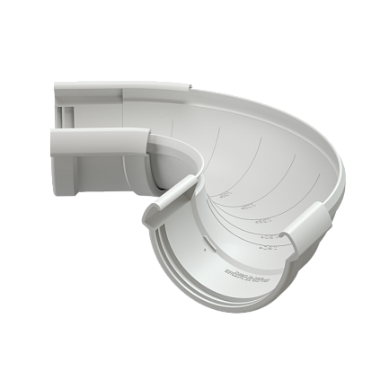 Угол желоба 120-145° ПВХ - бел. - №1