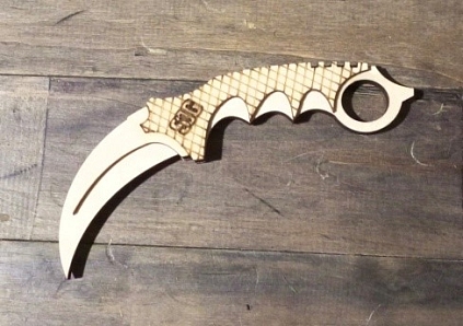 Игрушка Нож Керамбит (фанера) - №1