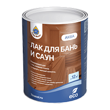 Лак для бань и саун Аква ВАНИЛЬ 1л