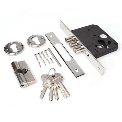 Замок врезной Apecs 91/60 CR (хром) - №1