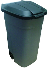 Бак пласт. для мусора с крышкой на колесах 110л.  