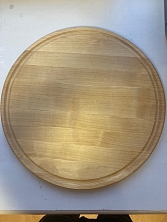 Поднос круглый для мяса, береза