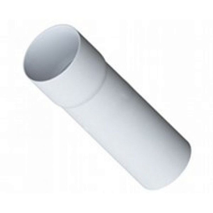 Труба водосточная с муфтой ПВХ (4м) (У) - бел. - №1