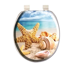 Сиденье для унитаза мягкое Comfort, с рисунком (2051) NOVA