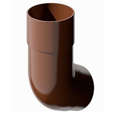 Колено трубы 135* ПВХ VERAT коричневый 3м