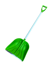 Лопата "Купец" 410х405 зелёная, окрашенный алюминиевый черенок, V-ручка