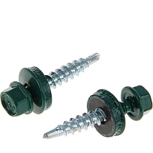 Саморез кровельный 4,8*35 RAL 6005 (зеленый мох)