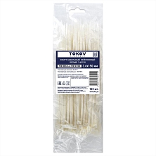Хомут кабельный нейлоновый бел. 3.6х250 (уп.100шт) TOKOV ELECTRIC TKE-HNS-3.6-250-W/100