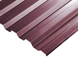 Профнастил С21 п/э красный RAL 3005 0,4*1065*2000мм 